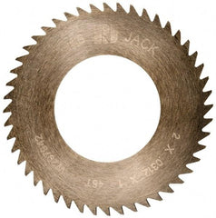 RobbJack - 2" Diam x 0.0312" Blade Thickness x 1" Arbor Hole Diam, 48 Tooth Slitting and Slotting Saw - Arbor Connection, Right Hand, Uncoated, Solid Carbide, Concave Ground - All Tool & Supply