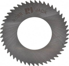 RobbJack - 2" Diam x 0.0468" Blade Thickness x 1" Arbor Hole Diam, 48 Tooth Slitting and Slotting Saw - Arbor Connection, Right Hand, Uncoated, Solid Carbide, Concave Ground - All Tool & Supply