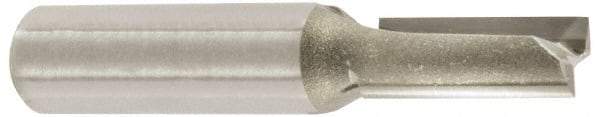 Amana Tool - 1/4" Diam, 1/4" Shank Diam, 1" Length of Cut, 2 Flute Straight Router Bit - 2-7/8" Overall Length, Carbide Tipped - All Tool & Supply