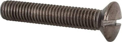 Value Collection - M8x1.25 Metric Coarse, 45mm OAL Slotted Drive Machine Screw - Oval Head, Grade 18-8 & A2 Stainless Steel, Uncoated, Without Washer - All Tool & Supply