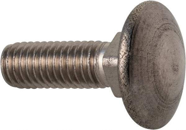 Value Collection - M5x0.8 16mm Length Under Head, Standard Square Neck, Carriage Bolt - Austenitic Grade A2 Stainless Steel, - All Tool & Supply