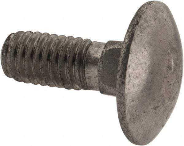 Value Collection - M6x1 16mm Length Under Head, Standard Square Neck, Carriage Bolt - Austenitic Grade A2 Stainless Steel, - All Tool & Supply