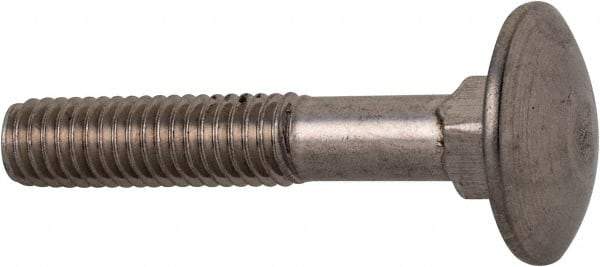 Value Collection - M6x1 35mm Length Under Head, Standard Square Neck, Carriage Bolt - Austenitic Grade A2 Stainless Steel, - All Tool & Supply