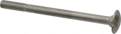 Value Collection - M6x1 80mm Length Under Head, Standard Square Neck, Carriage Bolt - Austenitic Grade A2 Stainless Steel, - All Tool & Supply