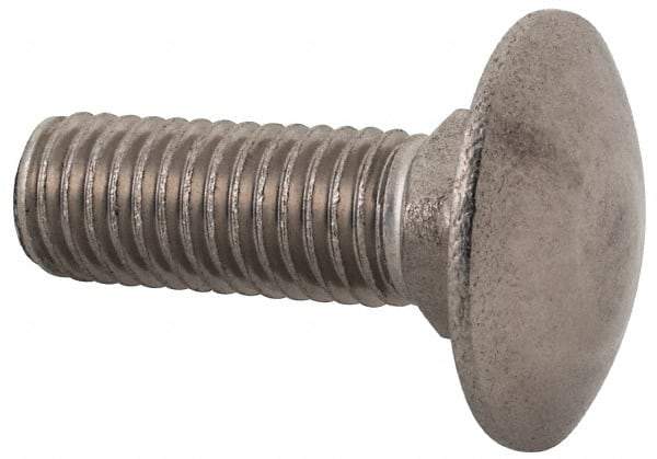 Value Collection - M10x1.5 30mm Length Under Head, Standard Square Neck, Carriage Bolt - Austenitic Grade A2 Stainless Steel, - All Tool & Supply