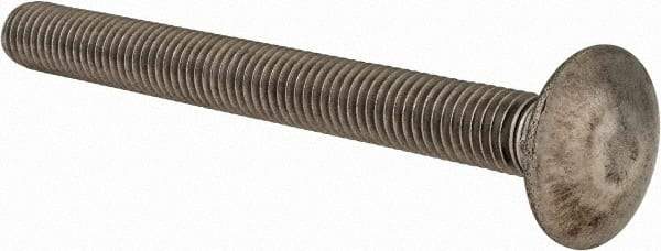 Value Collection - M10x1.5 100mm Length Under Head, Standard Square Neck, Carriage Bolt - Austenitic Grade A2 Stainless Steel, - All Tool & Supply