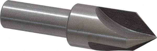 Interstate - 3/4" Head Diam, 1/2" Shank Diam, 3 Flute 82° High Speed Steel Countersink - Bright Finish, 2-3/4" OAL, Single End, Straight Shank, Right Hand Cut - All Tool & Supply