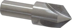 Interstate - 3/4" Head Diam, 1/2" Shank Diam, 3 Flute 90° High Speed Steel Countersink - Bright Finish, 2-3/4" OAL, Single End, Straight Shank, Right Hand Cut - All Tool & Supply