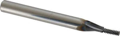 Scientific Cutting Tools - #10-32 UNF, 0.12" Cutting Diam, 3 Flute, Solid Carbide Helical Flute Thread Mill - Internal Thread, 0.326" LOC, 2-1/2" OAL, 1/4" Shank Diam - All Tool & Supply