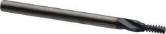 Accupro - #10-24 UNC, 0.14" Cutting Diam, 3 Flute, Solid Carbide Helical Flute Thread Mill - Internal Thread, 5/16" LOC, 2-1/2" OAL, 3/16" Shank Diam - All Tool & Supply