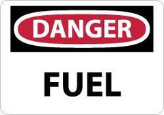 NMC - "Danger - Fuel", 10" Long x 14" Wide, Aluminum Safety Sign - Rectangle, 0.04" Thick, Use for Hazardous Materials - All Tool & Supply