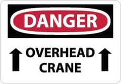 NMC - "Danger - Overhead Crane", 10" Long x 14" Wide, Aluminum Safety Sign - Rectangle, 0.04" Thick, Use for Accident Prevention - All Tool & Supply