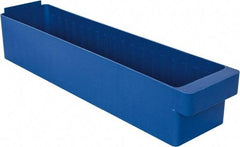 Quantum Storage - 23-7/8" Deep, Blue High-Impact Polystyrene Drawer Bin - 4-5/8" High x 5-9/16" Wide x 23-7/8" Long - All Tool & Supply