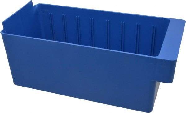 Quantum Storage - 11-5/8" Deep, Blue High-Impact Polystyrene Drawer Bin - 4-5/8" High x 5-9/16" Wide x 11-5/8" Long - All Tool & Supply