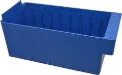 Quantum Storage - 11-5/8" Deep, Blue High-Impact Polystyrene Drawer Bin - 4-5/8" High x 5-9/16" Wide x 11-5/8" Long - All Tool & Supply