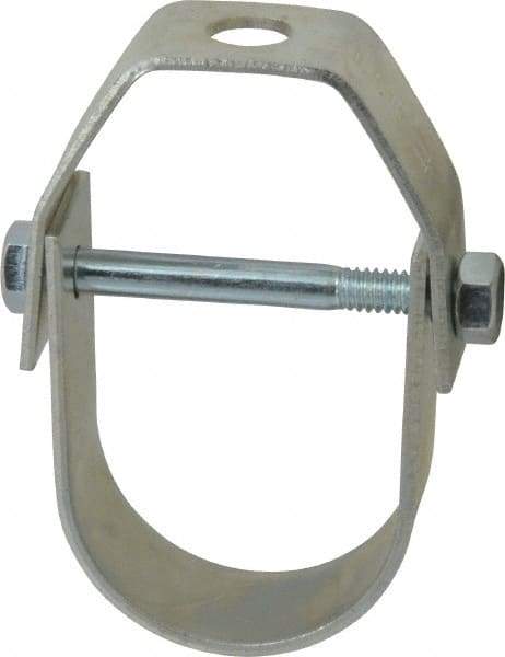 Empire - 1-1/4" Pipe, 3/8" Rod, Carbon Steel Adjustable Clevis Hanger - Electro Galvanized - All Tool & Supply