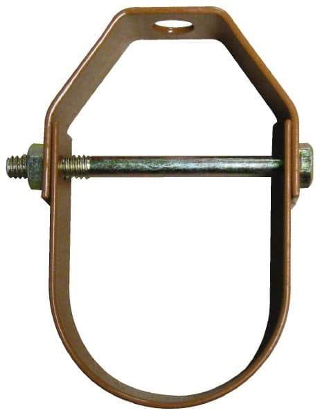 Empire - 1-1/2" Pipe, 3/8" Rod, Carbon Steel Adjustable Clevis Hanger - Copper Plated - All Tool & Supply