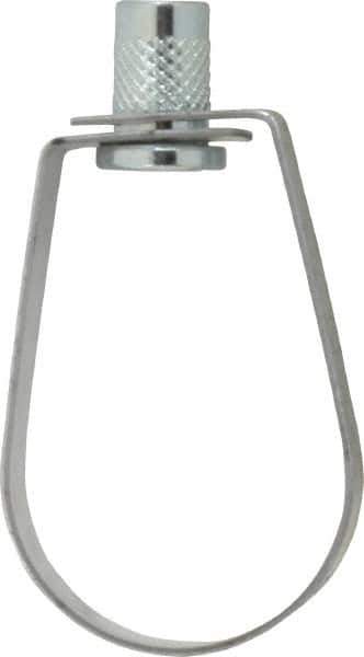 Empire - 1-1/4" Pipe, 3/8" Rod, Carbon Steel Emlok Swivel Ring Hanger - Pre-Galvanized, 600 Lb Capacity - All Tool & Supply