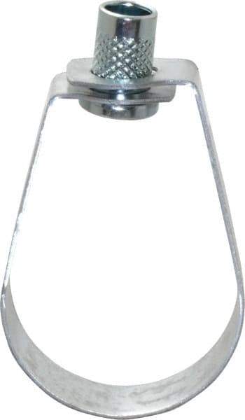 Empire - 1-1/2" Pipe, 3/8" Rod, Carbon Steel Emlok Swivel Ring Hanger - Pre-Galvanized, 600 Lb Capacity - All Tool & Supply