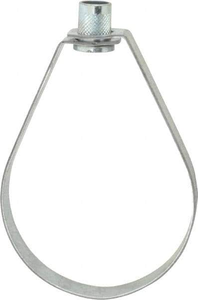 Empire - 4" Pipe, 5/8" Rod, Carbon Steel Emlok Swivel Ring Hanger - Pre-Galvanized, 1,250 Lb Capacity - All Tool & Supply