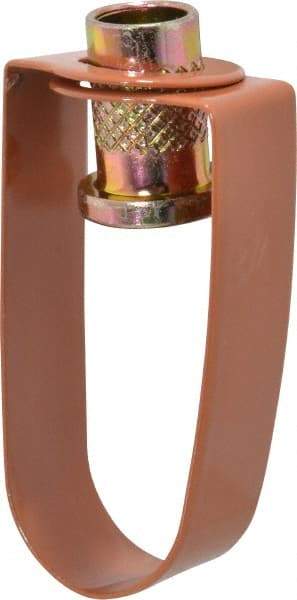 Empire - 3/4" Pipe, 3/8" Rod, Carbon Steel Emlok Swivel Ring Hanger - Copper Plated, 400 Lb Capacity - All Tool & Supply