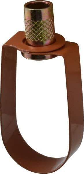 Empire - 1" Pipe, 3/8" Rod, Carbon Steel Emlok Swivel Ring Hanger - Copper Plated, 600 Lb Capacity - All Tool & Supply