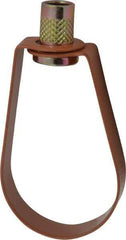 Empire - 1-1/2" Pipe, 3/8" Rod, Carbon Steel Emlok Swivel Ring Hanger - Copper Plated, 600 Lb Capacity - All Tool & Supply