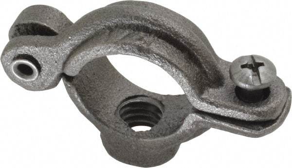 Empire - 1/2" Pipe, 3/8" Rod, Malleable Iron Split Ring Hanger - Black, 180 Lb Capacity - All Tool & Supply