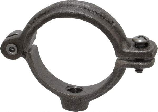 Empire - 1-1/4" Pipe, 3/8" Rod, Malleable Iron Split Ring Hanger - Black, 180 Lb Capacity - All Tool & Supply