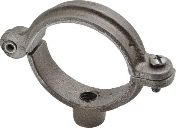 Empire - 1-1/2" Pipe, 3/8" Rod, Malleable Iron Split Ring Hanger - Black, 180 Lb Capacity - All Tool & Supply