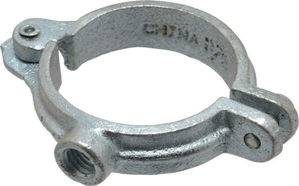 Empire - 1-1/2" Pipe, 3/8" Rod, Malleable Iron Split Ring Hanger - Electro Galvanized, 180 Lb Capacity - All Tool & Supply