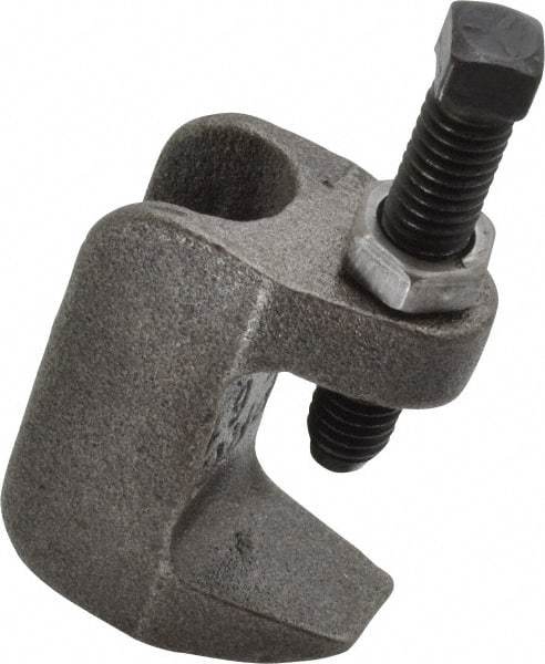 Empire - 1-1/4" Max Flange Thickness, 3/8" Rod Wide Jaw Top Beam Clamp - 400 Lb Capacity, Ductile Iron - All Tool & Supply