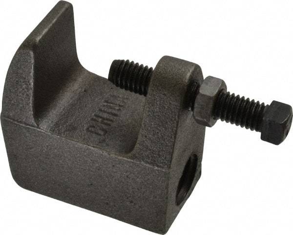 Empire - 1-1/4" Max Flange Thickness, 3/4" Rod Wide Jaw Top Beam Clamp - 900 Lb Capacity, Ductile Iron - All Tool & Supply