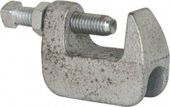 Empire - 1-1/4" Max Flange Thickness, 3/8" Rod Wide Jaw Top Beam Clamp - 400 Lb Capacity, Ductile Iron - All Tool & Supply