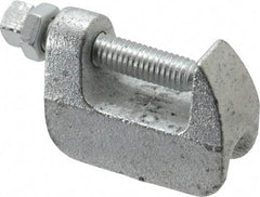 Empire - 1-1/4" Max Flange Thickness, 1/2" Rod Wide Jaw Top Beam Clamp - 500 Lb Capacity, Ductile Iron - All Tool & Supply