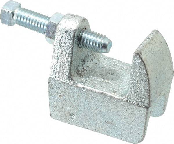 Empire - 1-1/4" Max Flange Thickness, 5/8" Rod Wide Jaw Top Beam Clamp - 800 Lb Capacity, Ductile Iron - All Tool & Supply