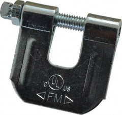 Empire - 3/4" Max Flange Thickness, 3/8" Rod C-Clamp with Locknut - 400 Lb Capacity, Carbon Steel - All Tool & Supply