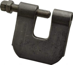 Empire - 3/4" Max Flange Thickness, 3/8" Rod C-Clamp with Locknut - 400 Lb Capacity, 304 Stainless Steel - All Tool & Supply