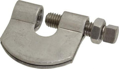 Empire - 3/4" Max Flange Thickness, 5/8" Rod C-Clamp with Locknut - 550 Lb Capacity, 304 Stainless Steel - All Tool & Supply