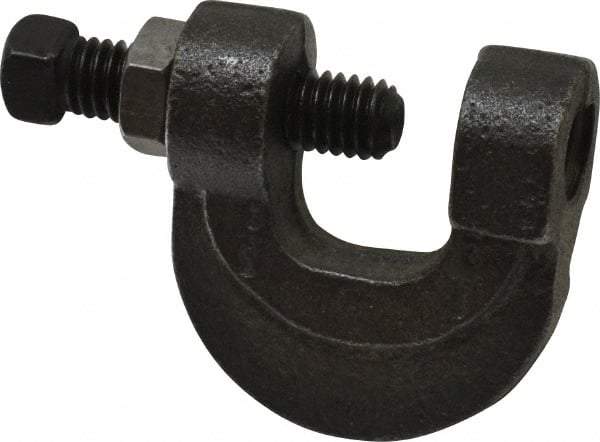 Empire - 3/4" Max Flange Thickness, 1/2" Rod C-Clamp with Locknut - 500 Lb Capacity, Ductile Iron - All Tool & Supply