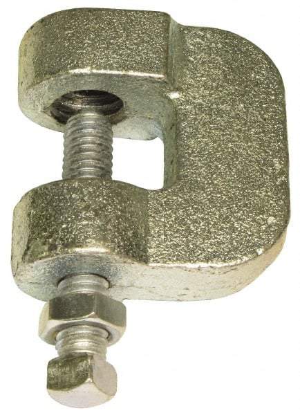 Empire - 3/4" Max Flange Thickness, 3/4" Rod C-Clamp with Locknut - 630 Lb Capacity, Ductile Iron - All Tool & Supply