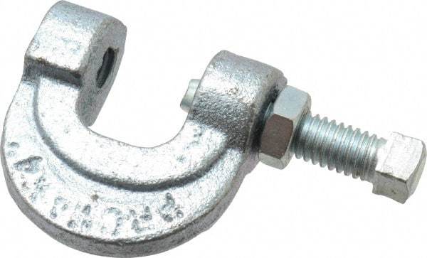 Empire - 3/4" Max Flange Thickness, 3/8" Rod C-Clamp with Locknut - 400 Lb Capacity, Ductile Iron - All Tool & Supply