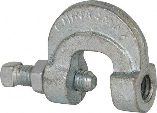 Empire - 3/4" Max Flange Thickness, 1/2" Rod C-Clamp with Locknut - 500 Lb Capacity, Ductile Iron - All Tool & Supply