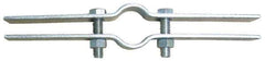 Empire - 3-1/2" Pipe, Electro Galvanized Riser Clamp - 600 Lb Capacity, Carbon Steel - All Tool & Supply