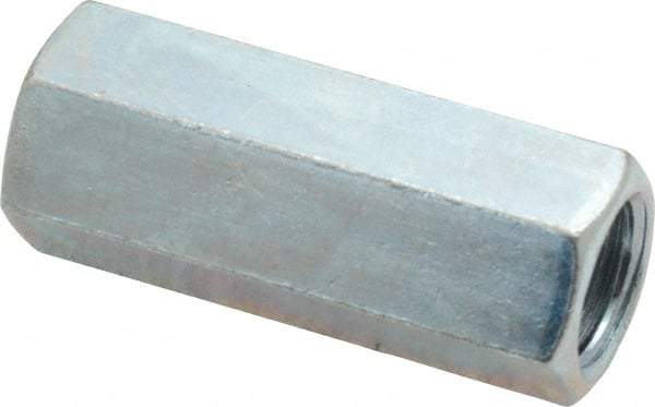 Empire - 5/8-11 Thread, 2-1/8" OAL Steel Standard Coupling Nut - Zinc-Plated Finish - All Tool & Supply