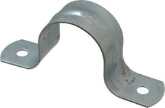 Empire - 1-1/4 Pipe, Carbon Steel, Galvanized Pipe, Conduit or Tube Strap - 2 Mounting Holes - All Tool & Supply