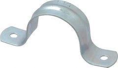 Empire - 1-1/2 Pipe, Carbon Steel, Galvanized Pipe, Conduit or Tube Strap - 2 Mounting Holes - All Tool & Supply