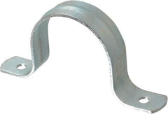 Empire - 2-1/2 Pipe, Carbon Steel, Galvanized Pipe, Conduit or Tube Strap - 2 Mounting Holes - All Tool & Supply