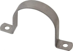 Empire - 2-1/2 Pipe, Grade 304 Stainless Steel, Pipe, Conduit or Tube Strap - 2 Mounting Holes - All Tool & Supply