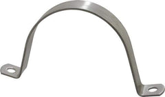 Empire - 4 Pipe, Grade 304 Stainless Steel, Pipe, Conduit or Tube Strap - 2 Mounting Holes - All Tool & Supply